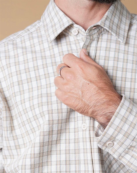 Elsk - Checked Mens Relaxed Skjorte - Earthtone Check